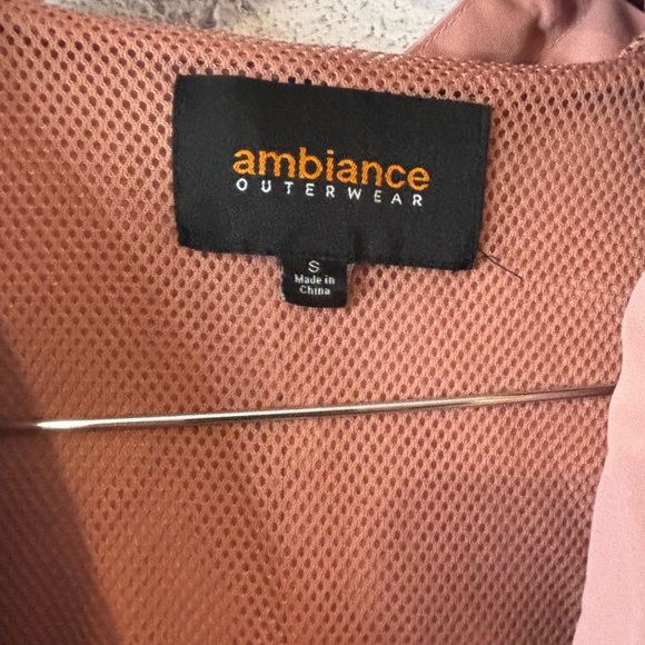 Ambiance Pink Bomber Jacket with Black and White Accents - Picture 3 of 6